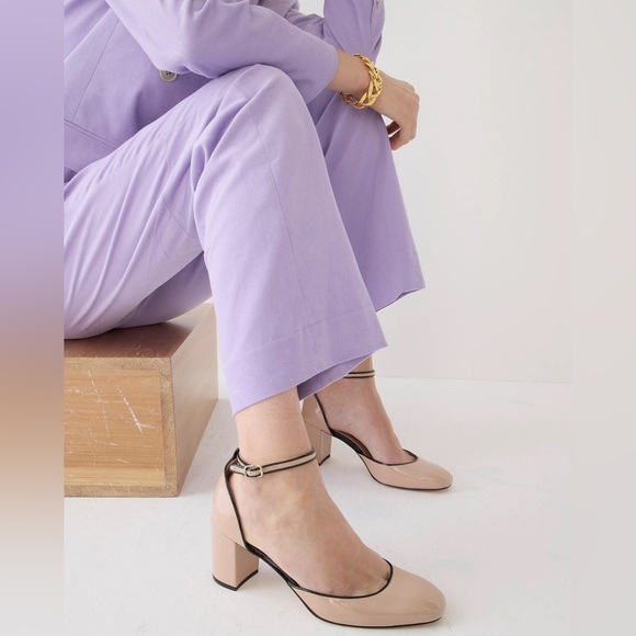 Maisie ankle-strap heels in Italian suede - Picture 2 of 7